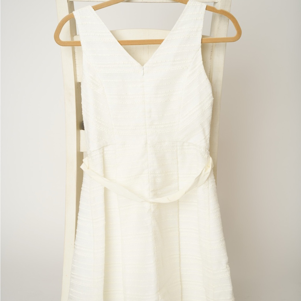 Trina Turk Cream Textured Midi Dress